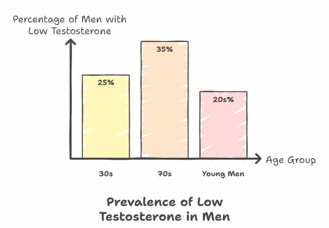Low Testosterone age graph